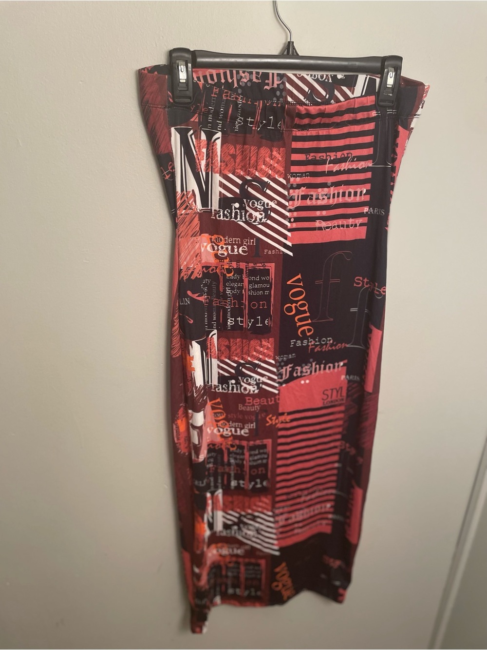 Graphic Print Strapless Dress Multi Color size Large
